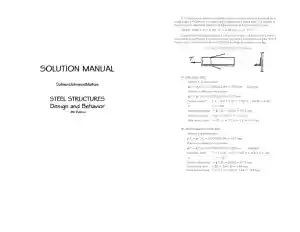 Solution Manual For Steel Structures: Design And Behavior, 5th Edition