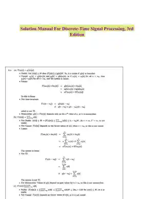 Solution Manual For Discrete-Time Signal Processing, 3rd Edition