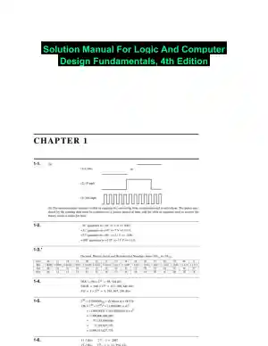 Solution Manual For Logic And Computer Design Fundamentals, 4th Edition