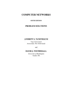 Solution Manual For Computer Networks, 5th Edition