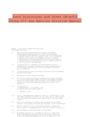 Data Structures and Other Objects Using C++ 4th Edition Solution Manual