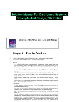 Solution Manual For Distributed Systems: Concepts And Design, 5th Edition