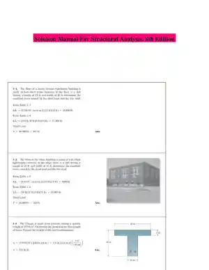 Solution Manual For Structural Analysis, 8th Edition