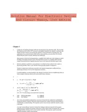 Solution Manual For Electronic Devices And Circuit Theory, 11th Edition