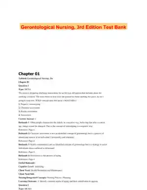 Gerontological Nursing, 3rd Edition Test Bank