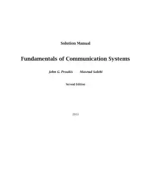 Solution Manual For Fundamentals Of Communication Systems, 2nd Edition