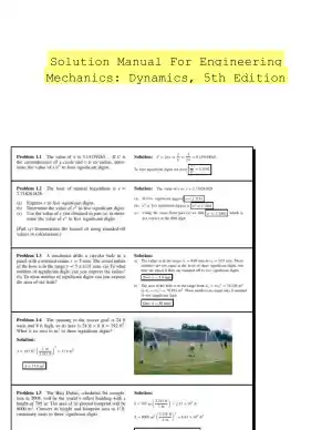 Solution Manual For Engineering Mechanics: Dynamics, 5th Edition