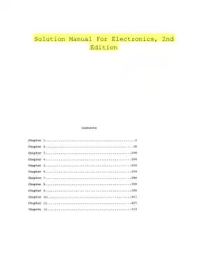 Solution Manual For Electronics, 2nd Edition