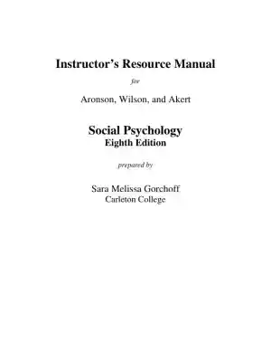 Test Bank For Social Psychology, 8th Edition
