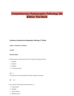 Comprehensive Radiographic Pathology 5th Edition Test Bank