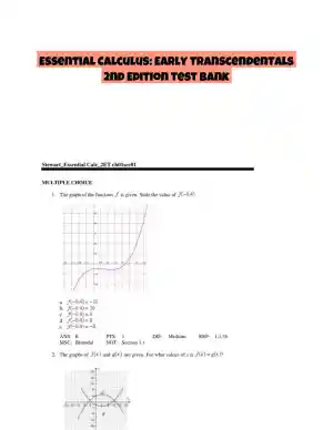 Essential Calculus: Early Transcendentals 2nd Edition Test Bank