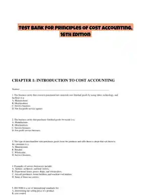 Test Bank For Principles Of Cost Accounting, 16th Edition