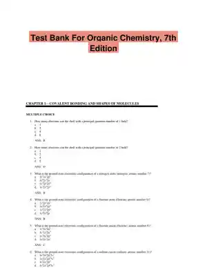 Test Bank For Organic Chemistry, 7th Edition