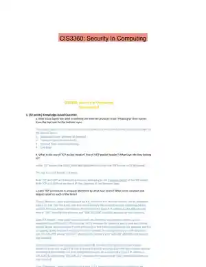 CIS3360: Security In Computing