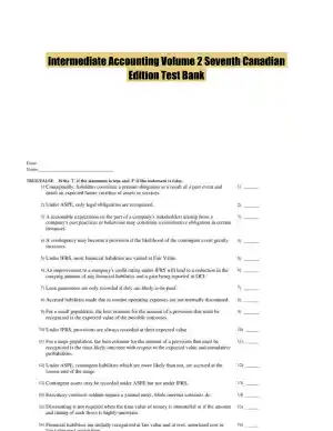 Intermediate Accounting Volume 2 Seventh Canadian Edition Test Bank