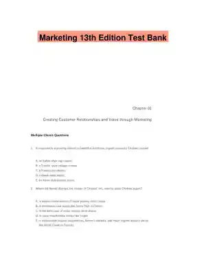 Marketing 13th Edition Test Bank
