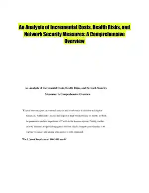 An Analysis of Incremental Costs, Health Risks, and Network Security Measures: A Comprehensive Overview