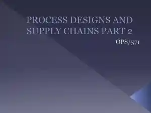 PROCESS DESIGNS AND SUPPLY CHAINS PART 2 - OPS/571