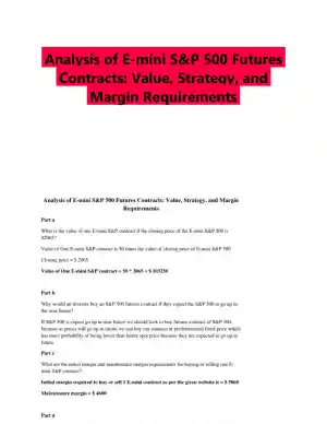 Analysis of E-mini S&P 500 Futures Contracts: Value, Strategy, and Margin Requirements