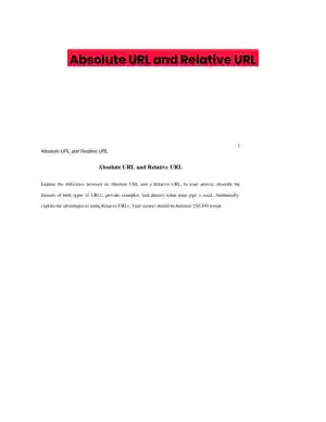Absolute URL and Relative URL