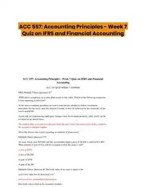 ACC 557: Accounting Principles - Week 7 Quiz on IFRS and Financial Accounting