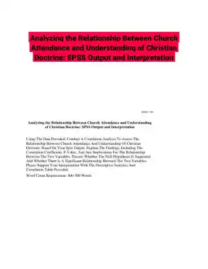 Analyzing the Relationship Between Church Attendance and Understanding of Christian Doctrine: SPSS Output and Interpretation