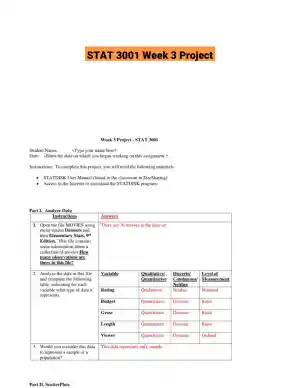 STAT 3001 Week 3 Project