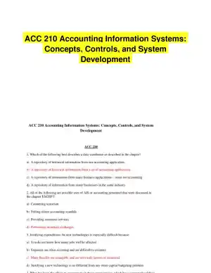ACC 210 Accounting Information Systems: Concepts, Controls, and System Development