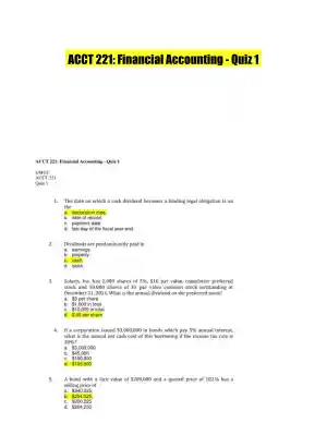 ACCT 221: Financial Accounting - Quiz 1
