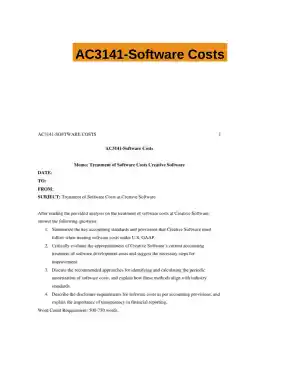 AC3141-Software Costs