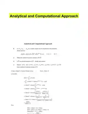 Analytical and Computational Approach