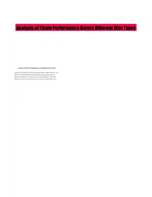 Analysis of Throw Performance Across Different Disc Types