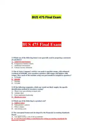 BUS 475 Final Exam