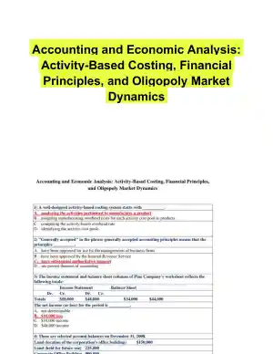 Accounting and Economic Analysis: Activity-Based Costing, Financial Principles, and Oligopoly Market Dynamics