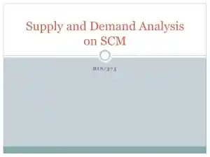 BIS/375 Supply And Demand Analysis On SCM