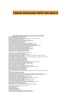 Liberty University CSTU 101 Quiz 4