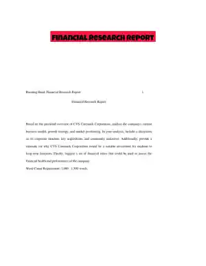 Financial Research Report