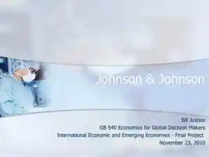 Johnson & Johnson - GB 540 Economics For Global Decision Makers