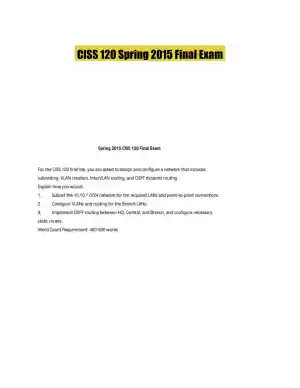 CISS 120 Spring 2015 Final Exam