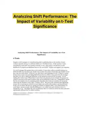 Analyzing Shift Performance: The Impact of Variability on t-Test Significance