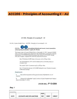 ACC206 - Principles of Accounting II � AU