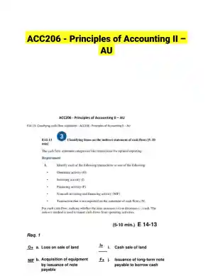 ACC206 - Principles of Accounting II � AU