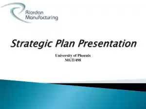 Strategic Plan Presentation - University Of Phoenix MGT/498
