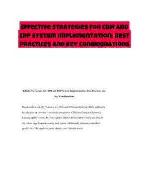 Effective Strategies for CRM and ERP System Implementation: Best Practices and Key Considerations