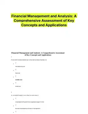 Financial Management and Analysis: A Comprehensive Assessment of Key Concepts and Applications