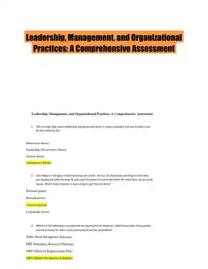 Leadership, Management, and Organizational Practices: A Comprehensive Assessment