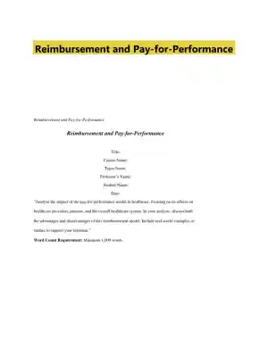 Reimbursement and Pay-for-Performance