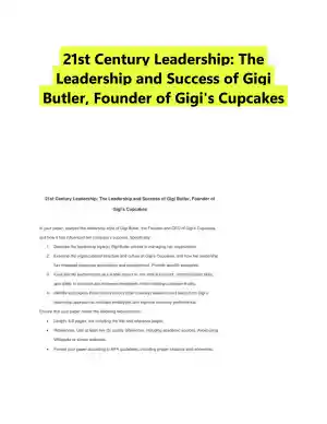 21st Century Leadership: The Leadership and Success of Gigi Butler, Founder of Gigi's Cupcakes