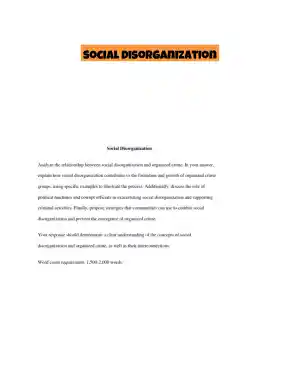 Social Disorganization