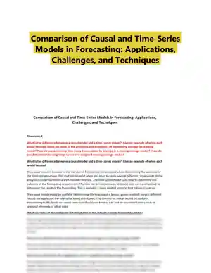 Comparison of Causal and Time-Series Models in Forecasting: Applications, Challenges, and Techniques